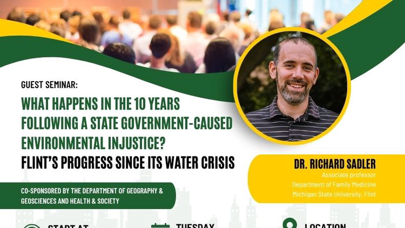 Dr. Richard Sadler to speak at UVM - November 11th, 2025